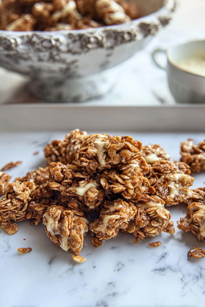 Cinnamon Roll Granola Clusters