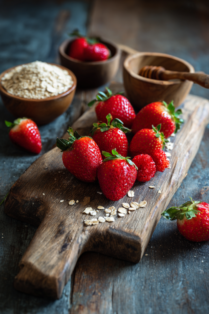 healthy strawberry oatmeal bars