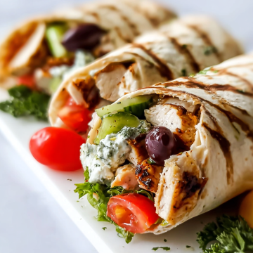 Mediterranean chicken wraps