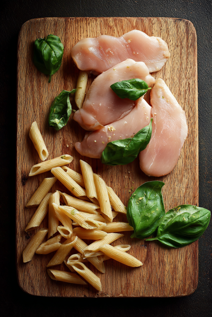 raw chicken for pasta