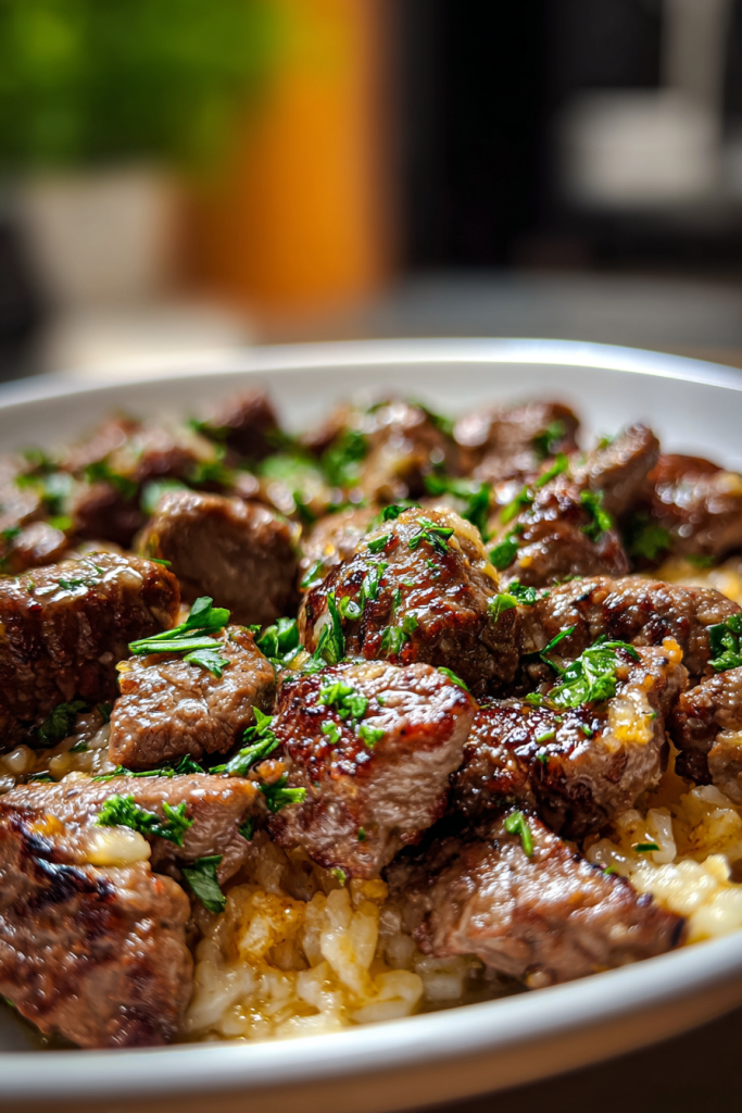 garlic butter beef rice