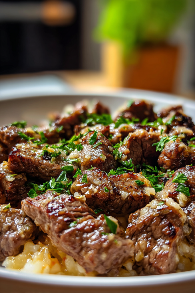 garlic butter beef rice