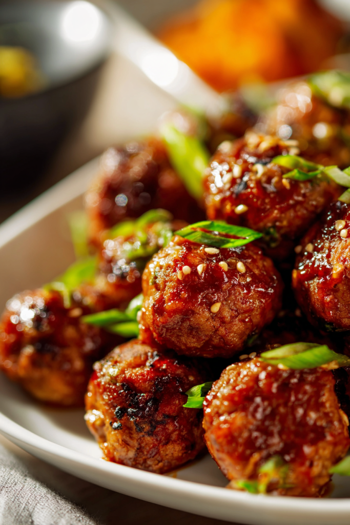 Korean BBQ meatballs