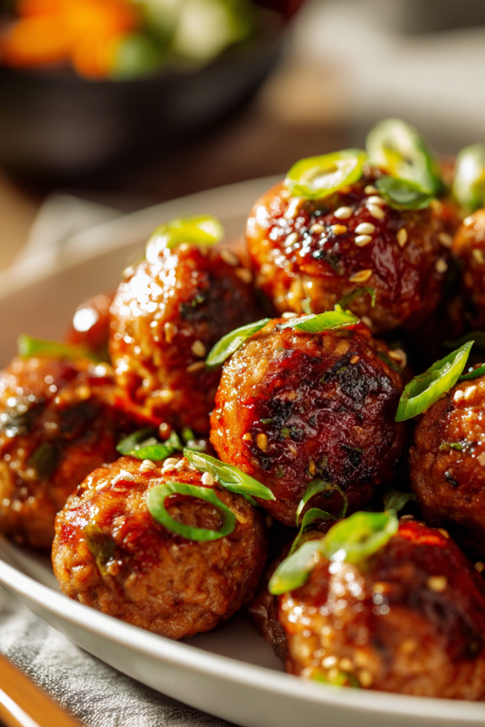 Korean BBQ meatballs