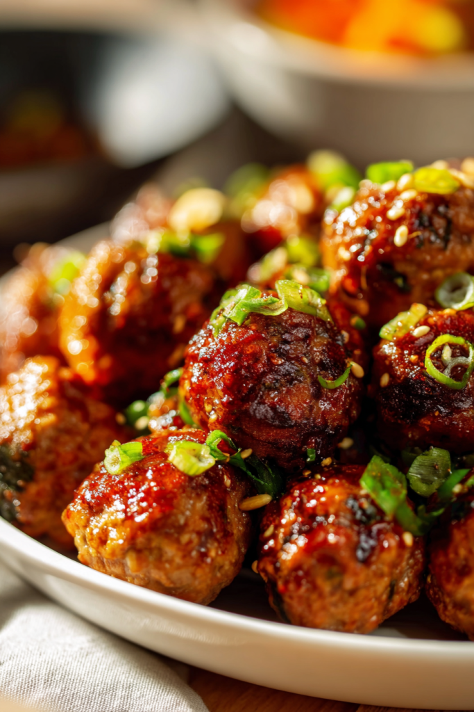 Korean BBQ meatballs