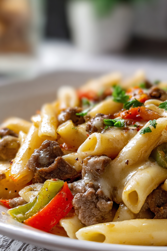 Philly Cheesesteak Pasta