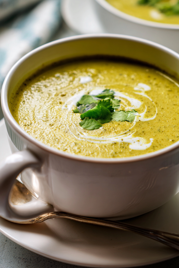 creamy poblano soup