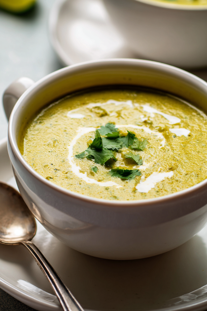 creamy poblano soup