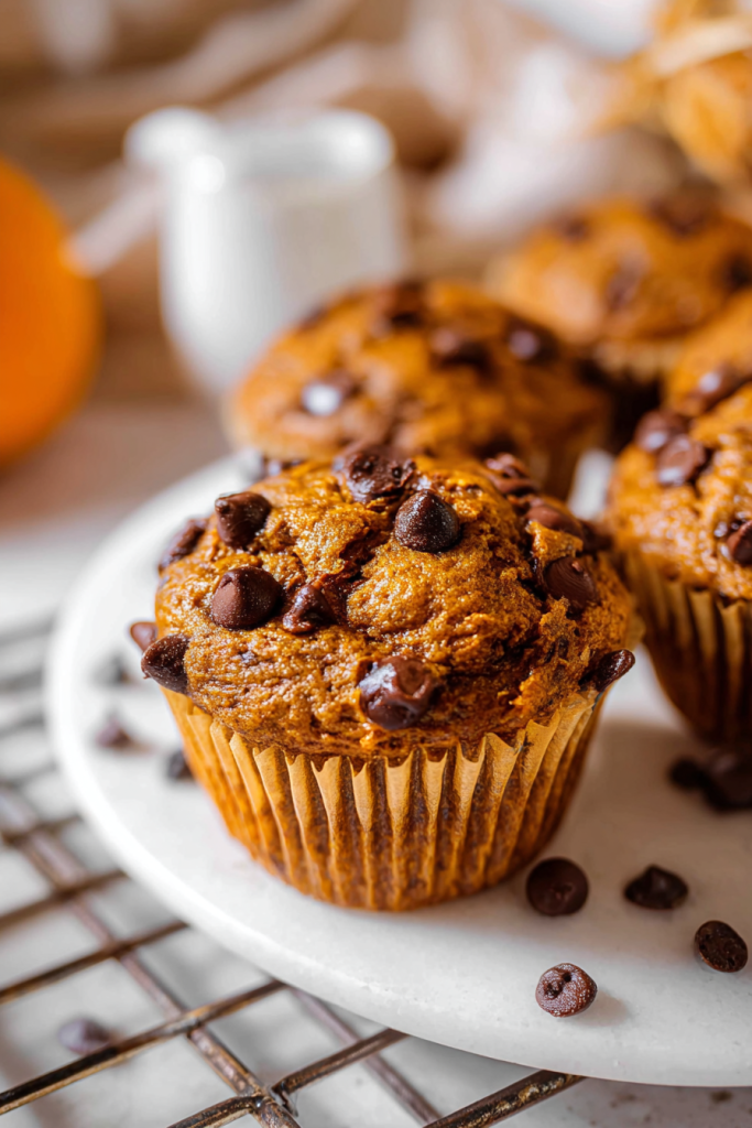 pumpkin chocolate chip muffins