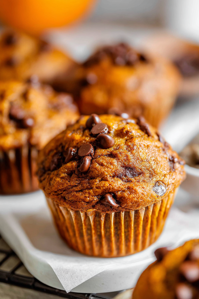 pumpkin chocolate chip muffins