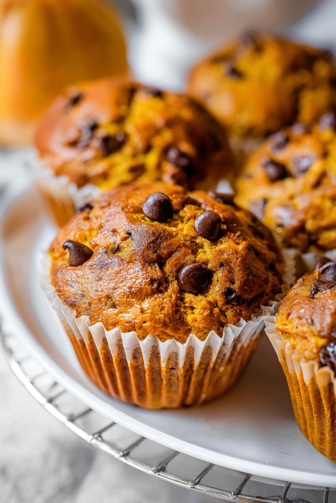 pumpkin chocolate chip muffins