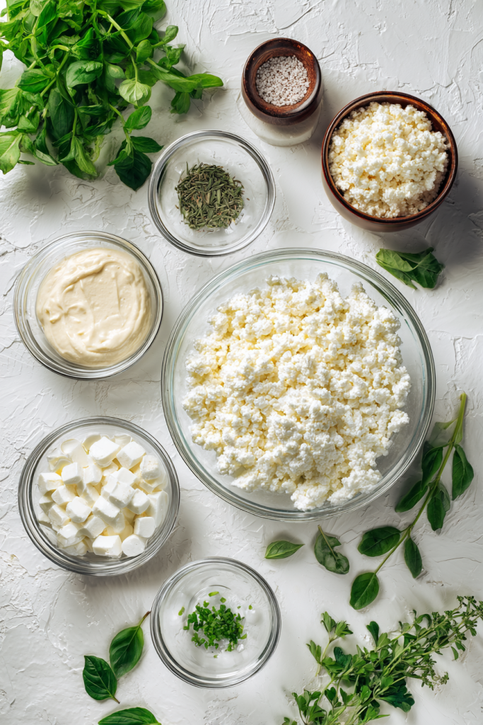 cottage cheese chickpea salad bowl