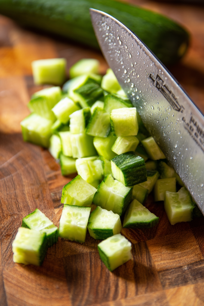 cottage cheese chickpea salad bowl