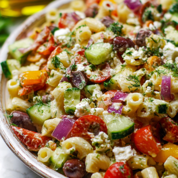 chopped greek pasta salad