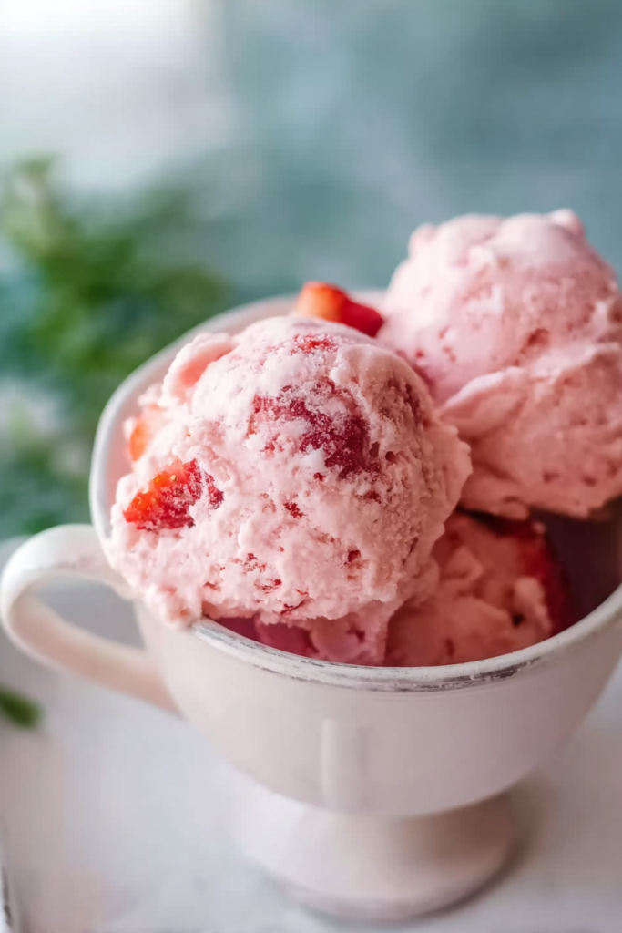 homemade strawberry ice cream