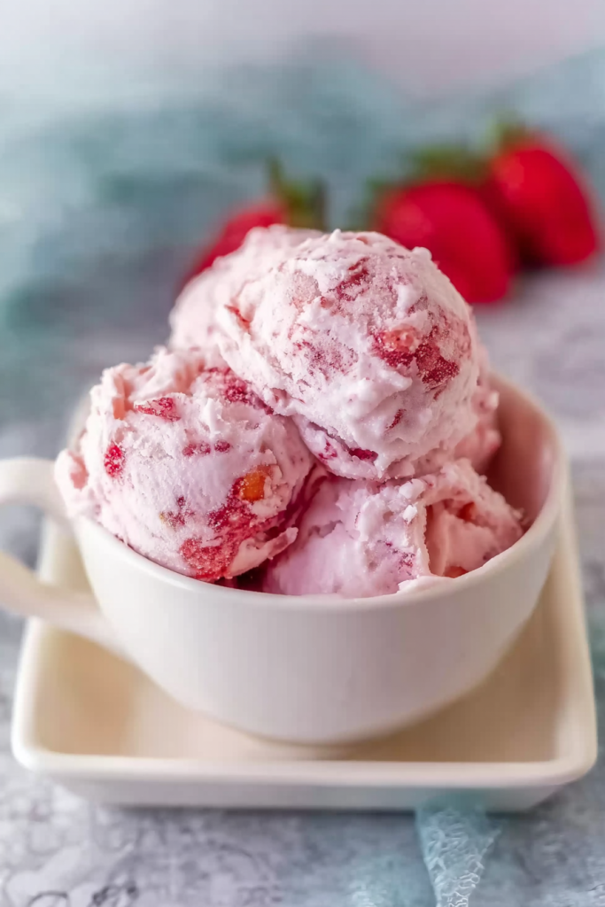 homemade strawberry ice cream