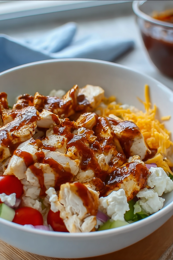 BBQ Chicken Cottage Cheese Bowl