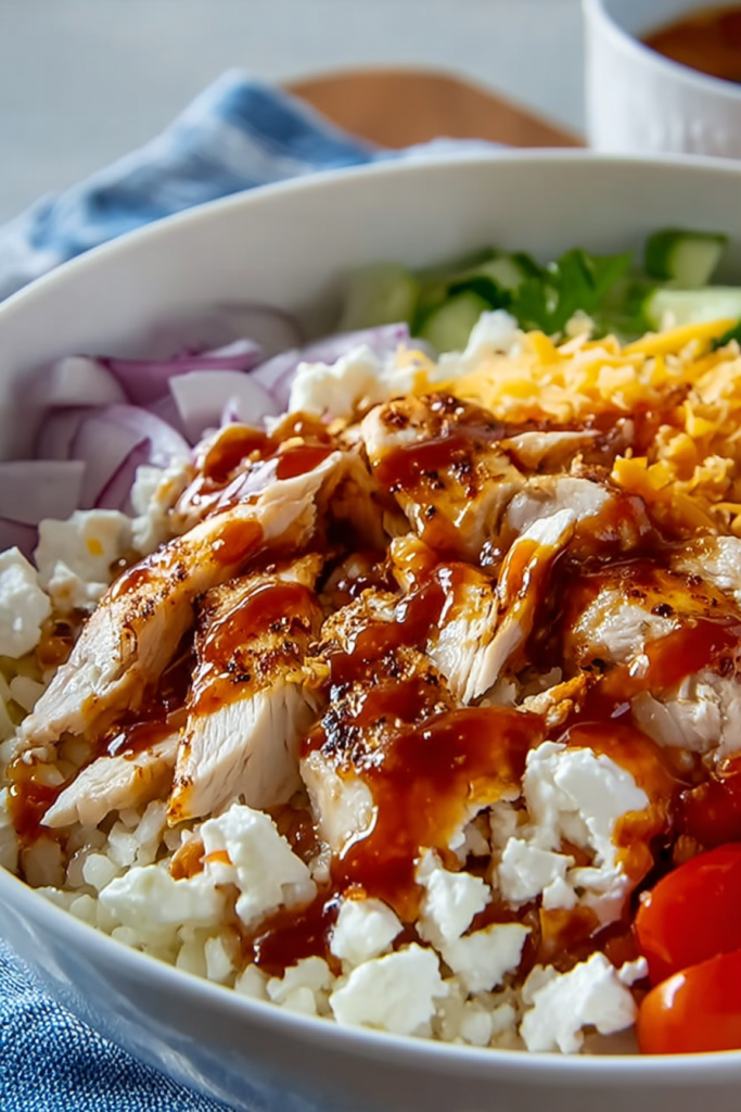 BBQ Chicken Cottage Cheese Bowl