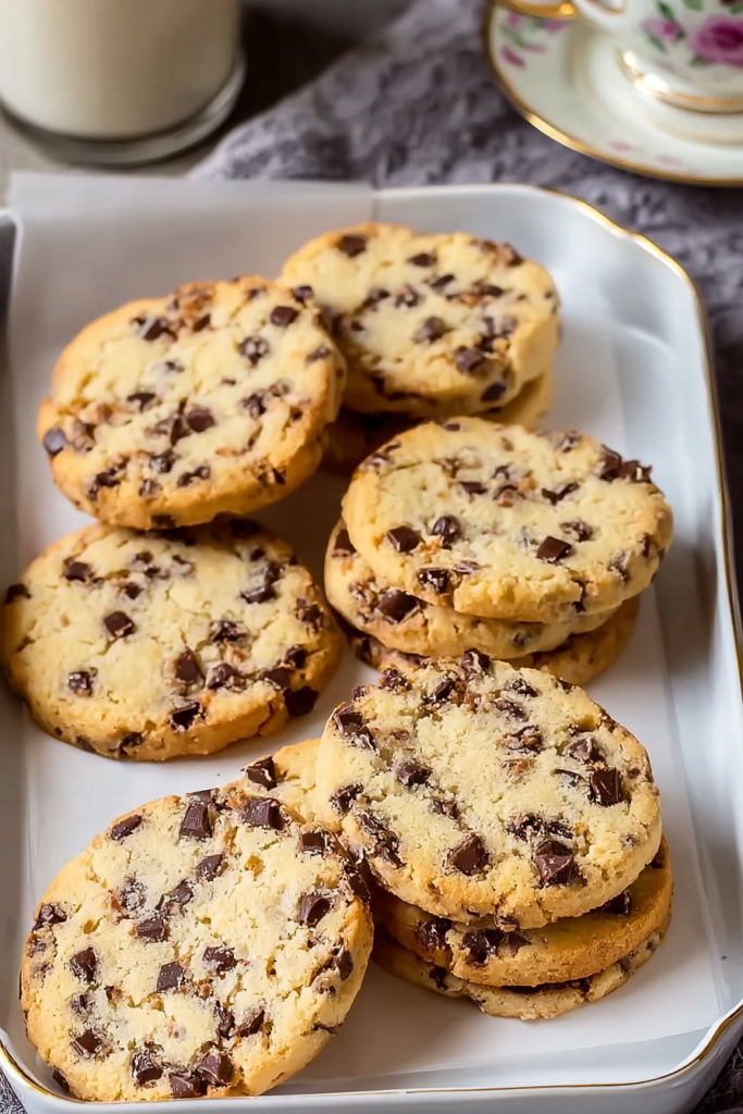 Toffee Chocolate Chip Shortbread Cookies