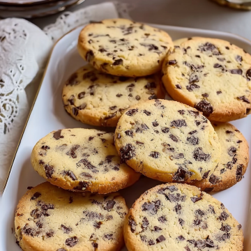 Toffee Chocolate Chip Shortbread Cookies