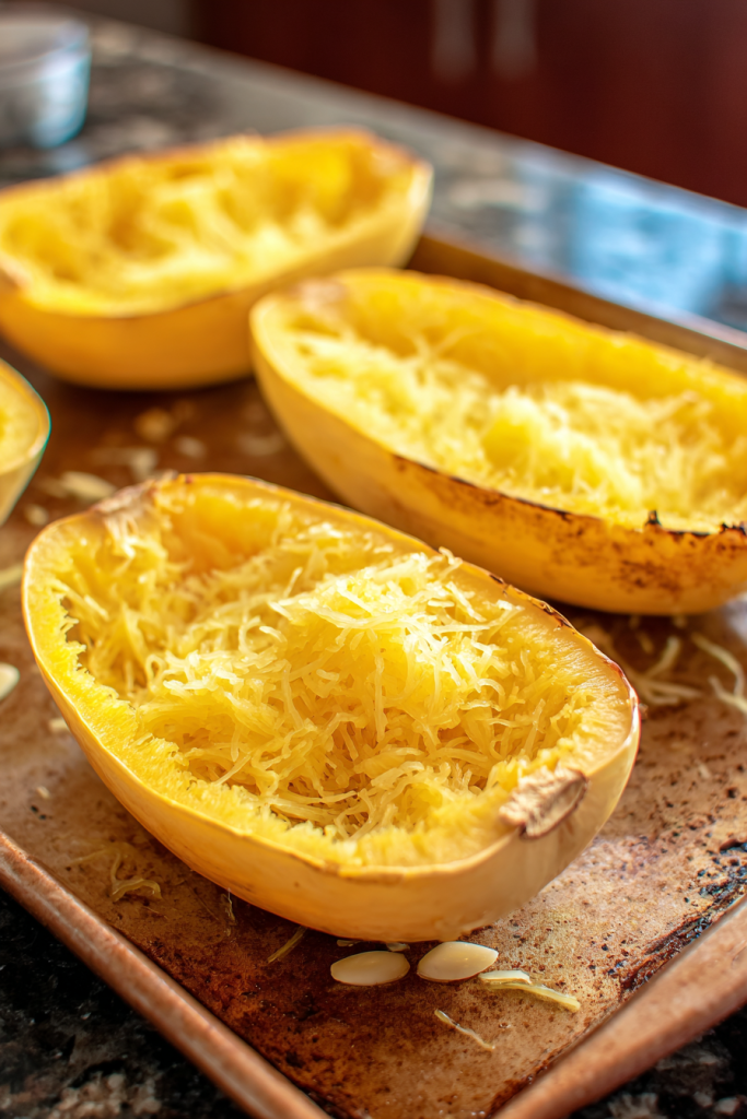 spaghetti squash with asparagus