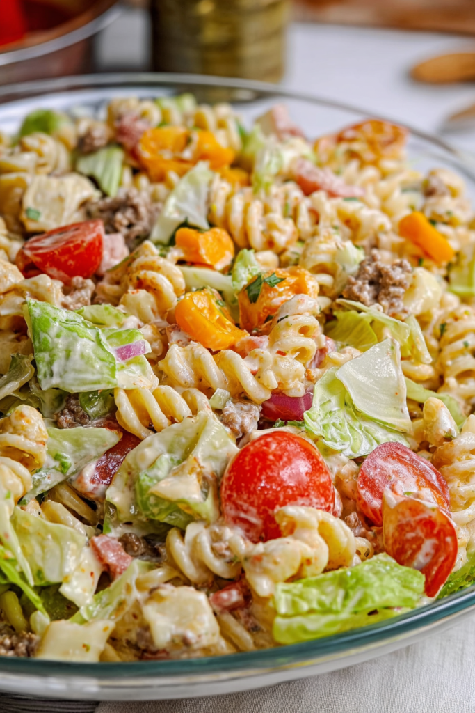 big mac pasta salad