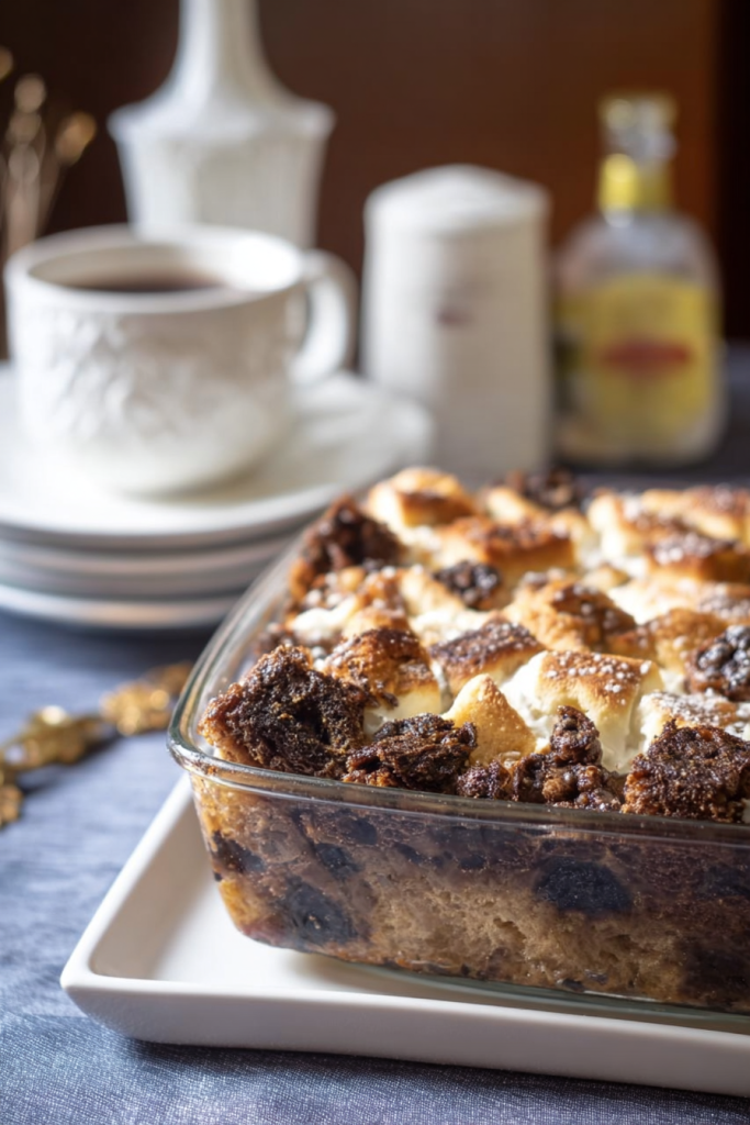 hot chocolate bread pudding