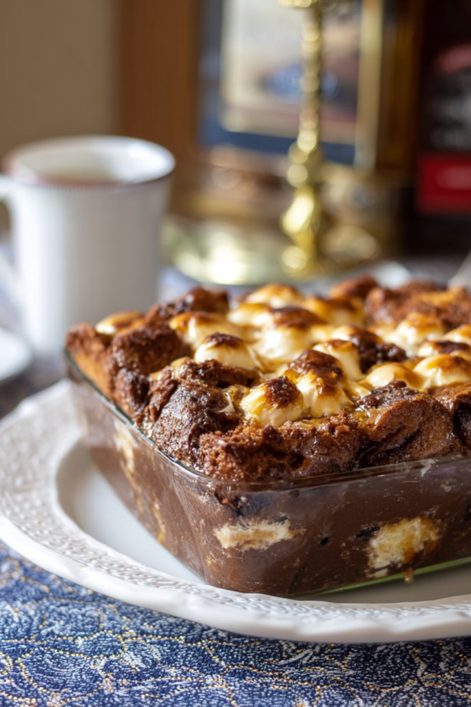 hot chocolate bread pudding