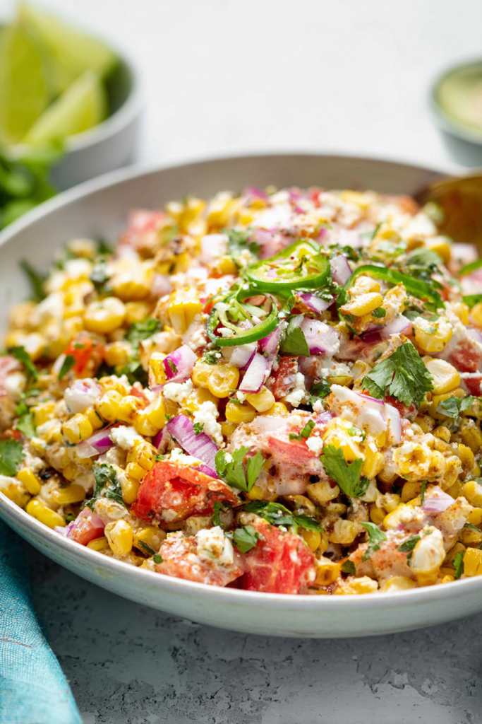 healthy mexican street corn salad