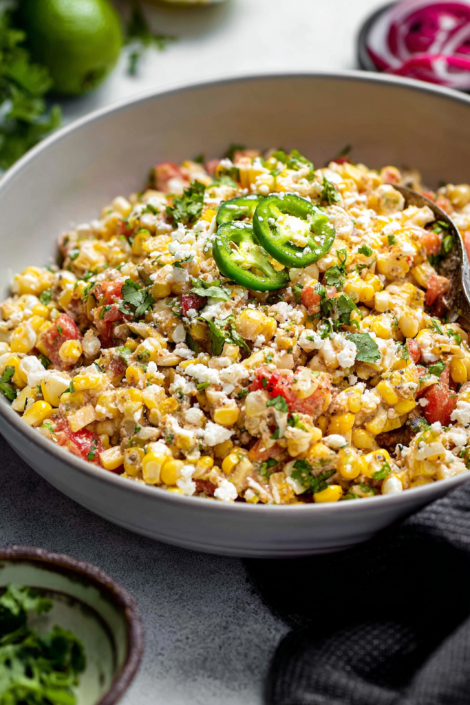healthy mexican street corn salad