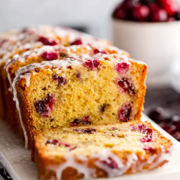 Orange Glazed Cranberry Bread