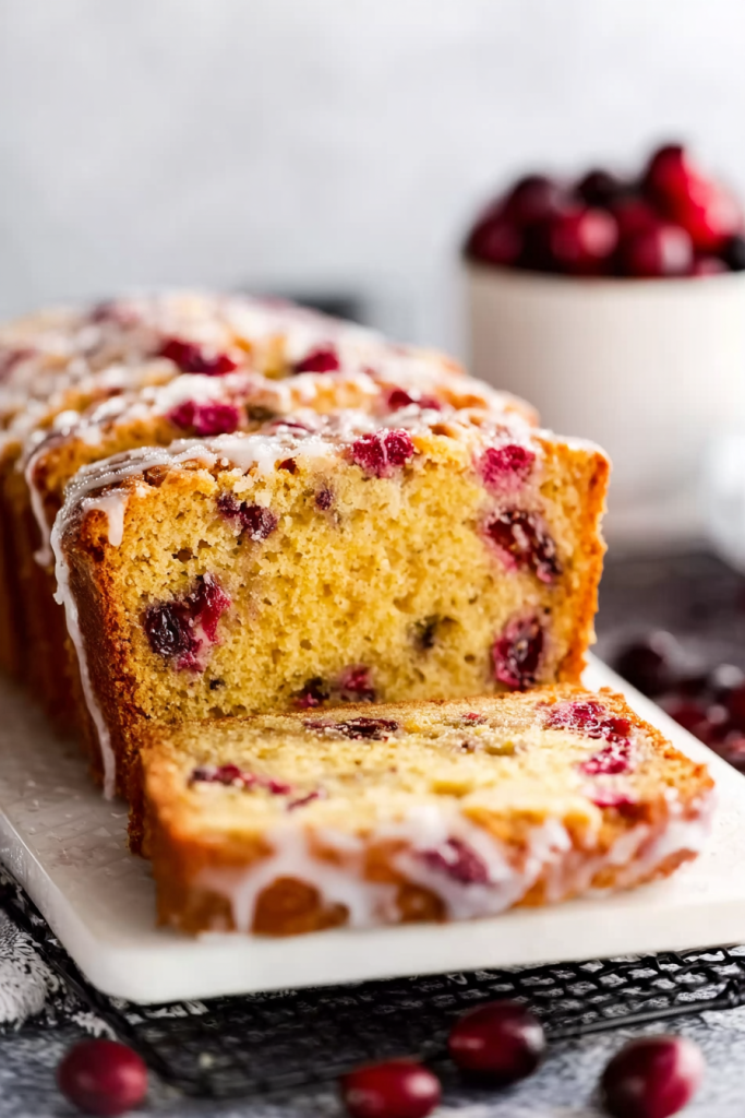 orange glazed cranberry bread