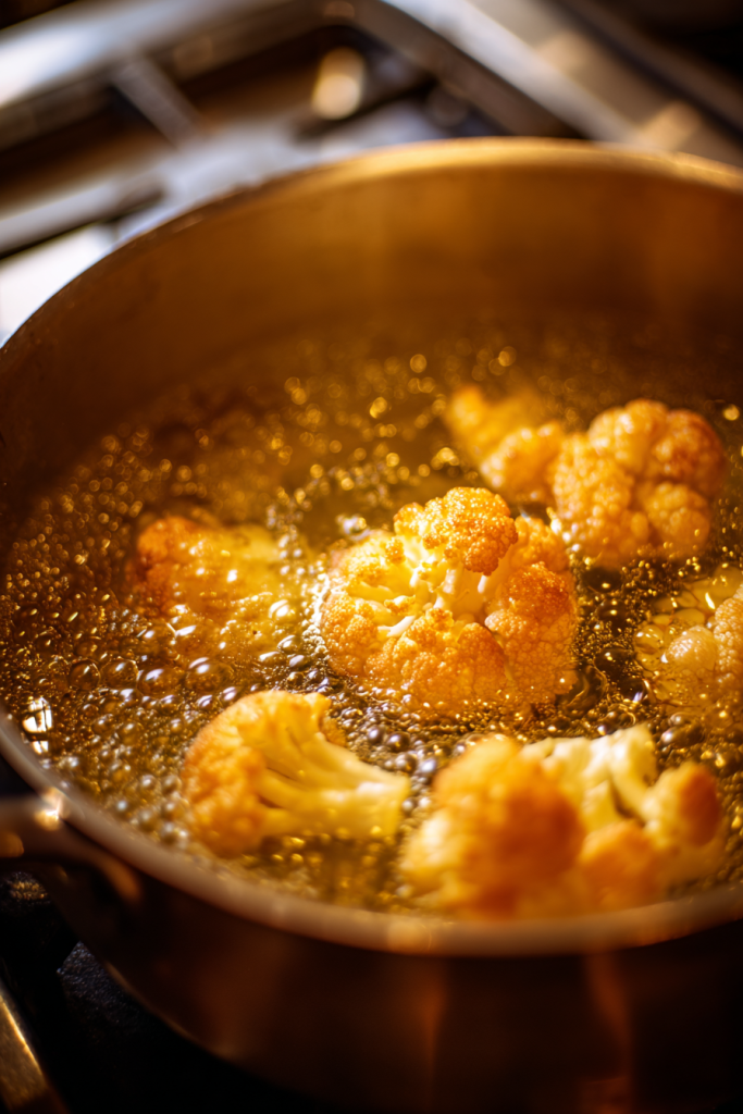 crispy honey ginger cauliflower bites