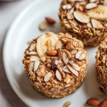 Almond Butter Banana Oatmeal Cups