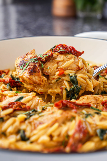 Creamy Sun-Dried Tomato Chicken Orzo
