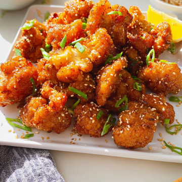 Crispy Honey Ginger Cauliflower Bites