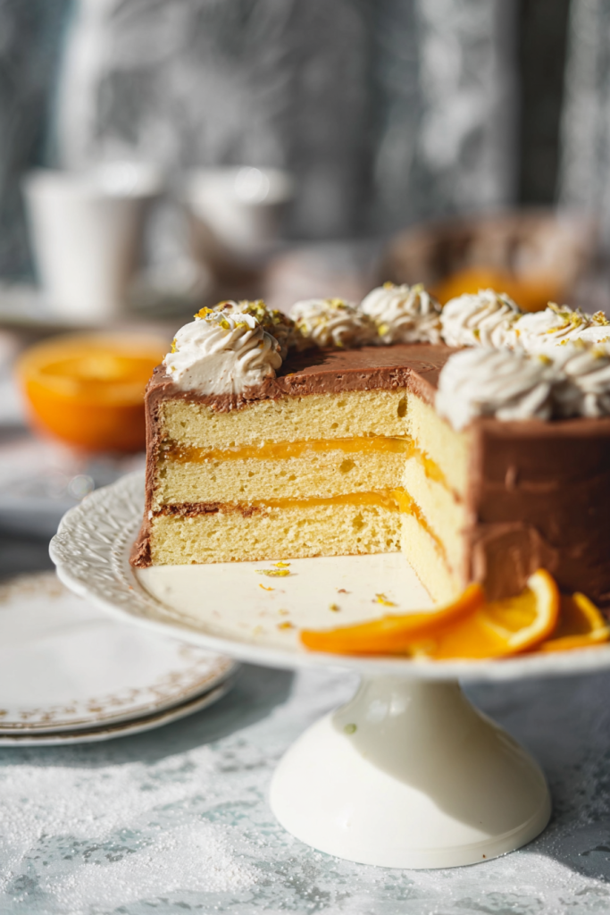 orange cardamom layer cake