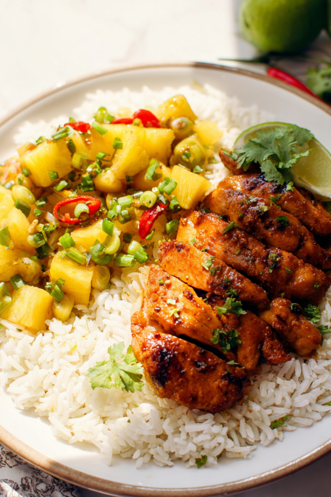 pineapple chicken and rice