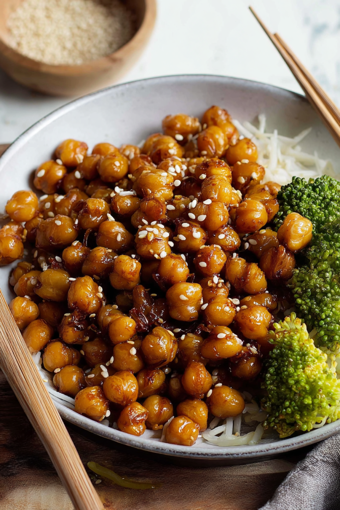 sesame ginger chickpeas