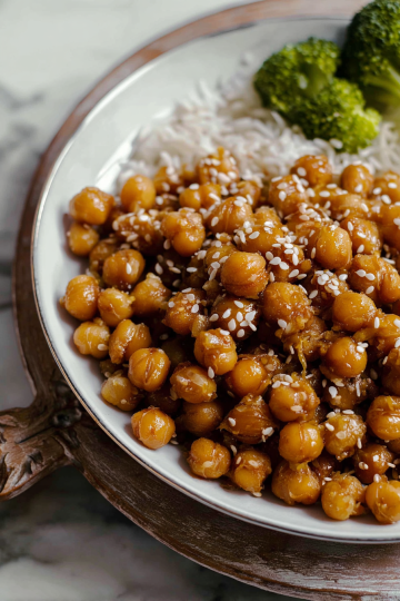 Sesame Ginger Chickpeas