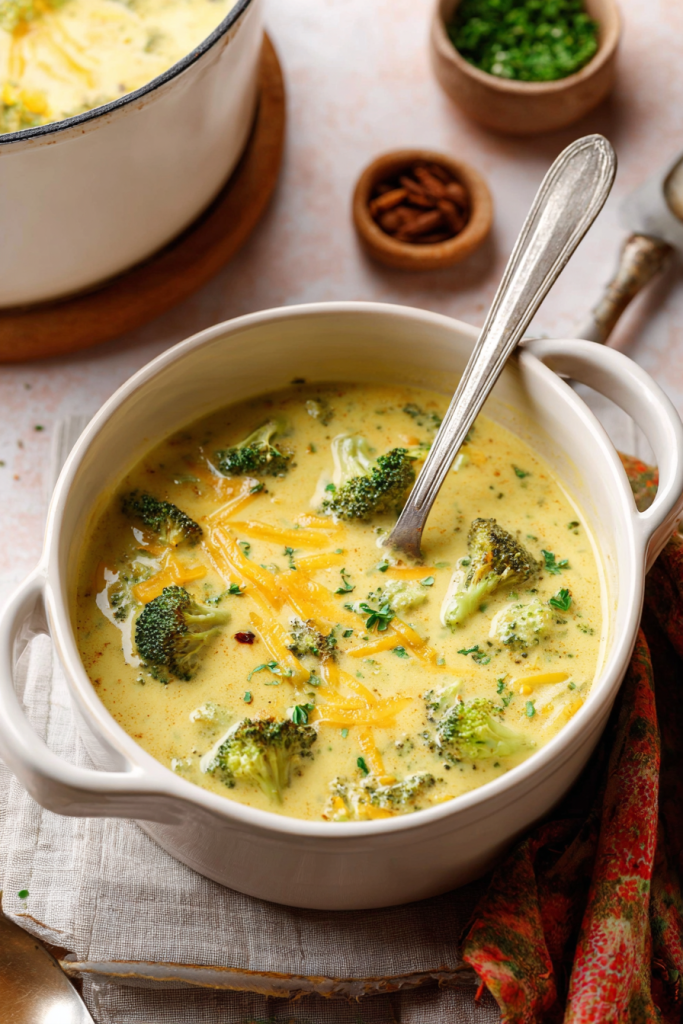 Healthy Broccoli Cheddar Soup