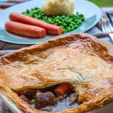 Comforting Steak and Sausage Pie