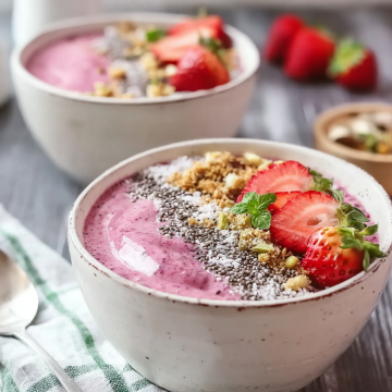 Strawberry Smoothie Bowl with Chia