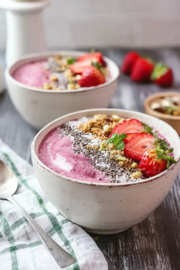 Strawberry Smoothie Bowl with Chia