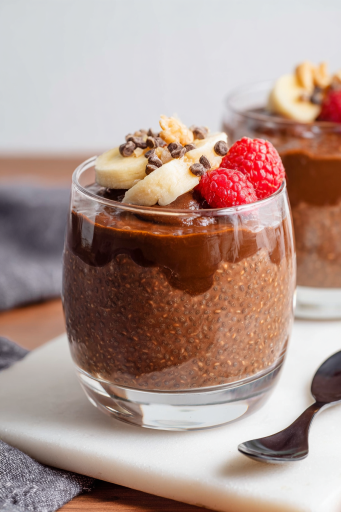healthy chocolate chia seed pudding