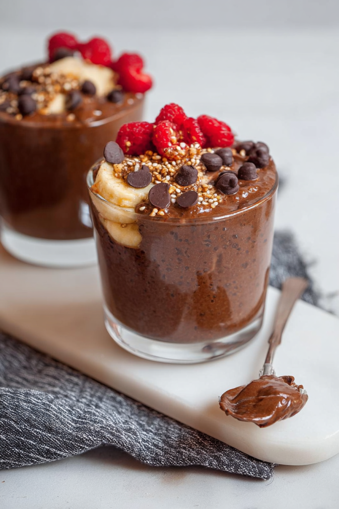 healthy chocolate chia seed pudding