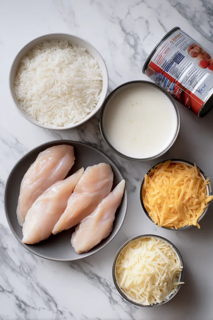 creamy smothered chicken and rice