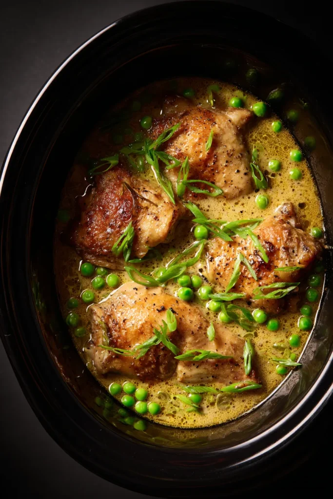 Slow cooker honey mustard chicken thighs