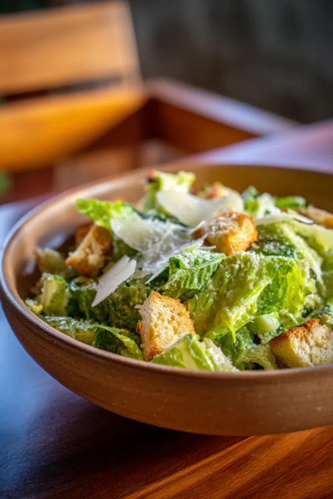 Homemade Caesar salad