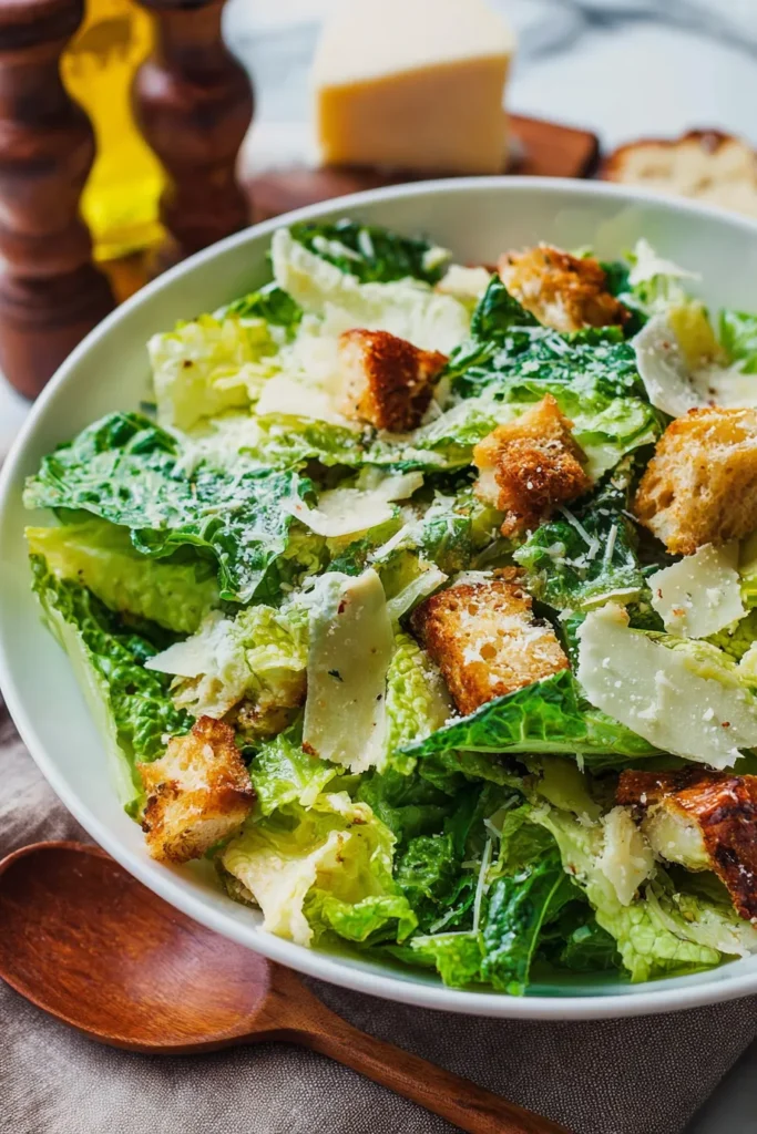 Homemade Caesar salad